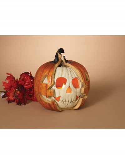 10.8 Inch Resin Halloween Double Pumpkin w/LED Candle buy now