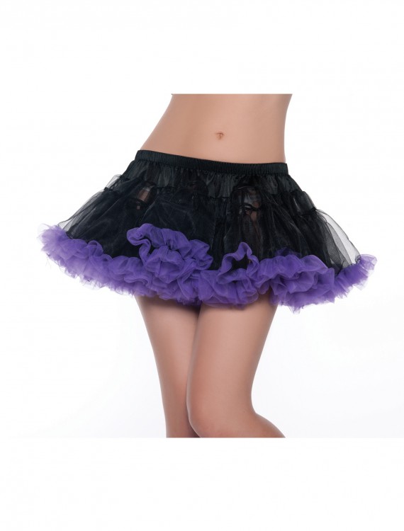 12" Black and Purple 2-Layer Petticoat buy now