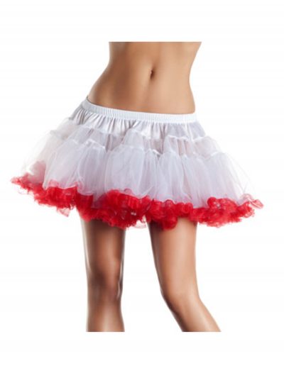12" White and Red 2-Layer Petticoat buy now