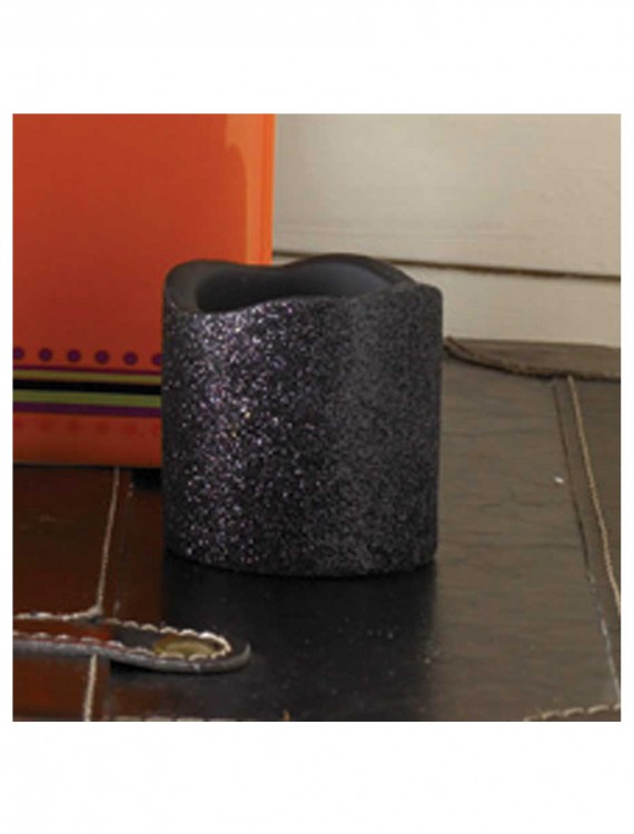 2 Inch Black Glitter LED Candle buy now
