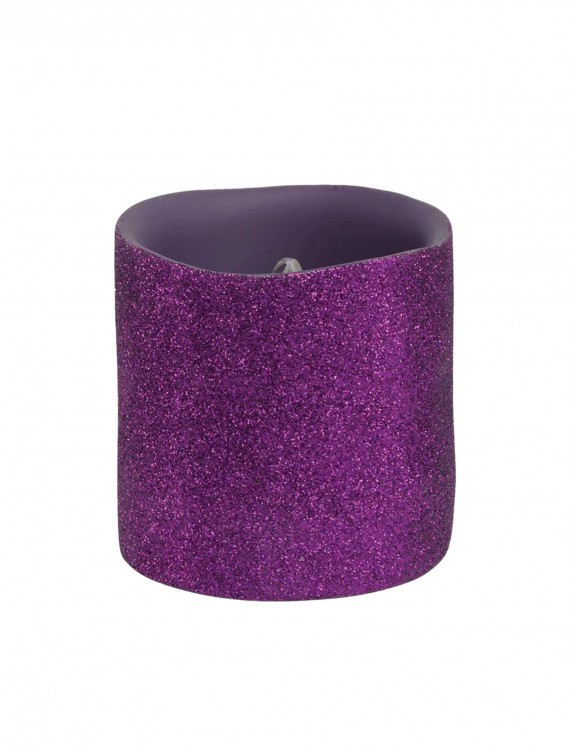 3 Inch Purple Glitter LED Candle buy now
