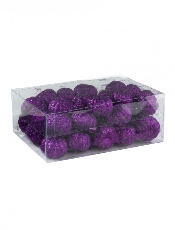 36 Piece Purple Glitter Mini Pumpkins buy now