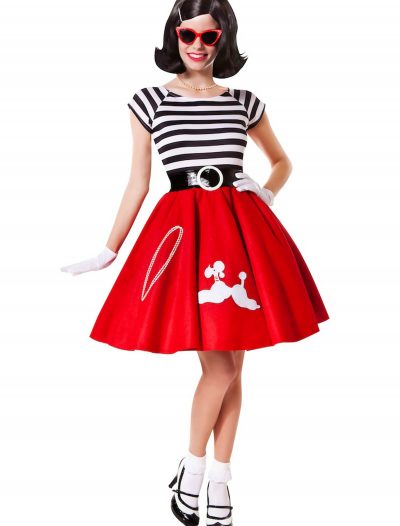 50s Ooh La La Red Poodle Skirt w/ Striped Top buy now