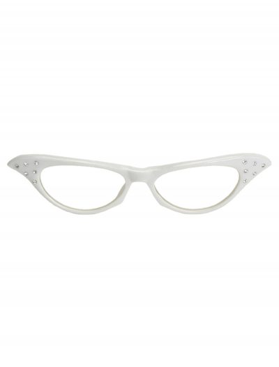 50s White Rhinestone Glasses buy now