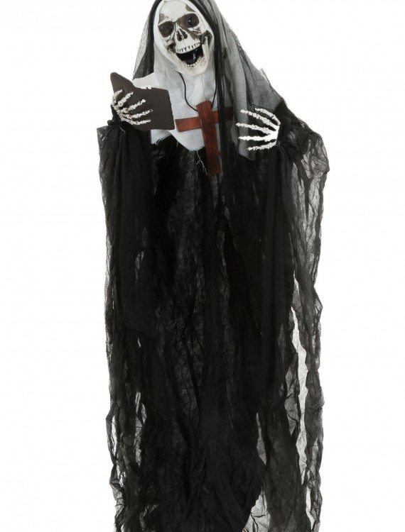 51" Skeleton Nun Hanging Prop buy now
