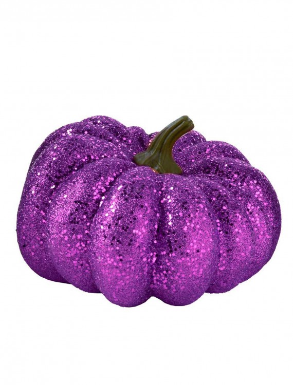 6.5" Round Purple Glitter Pumpkin buy now
