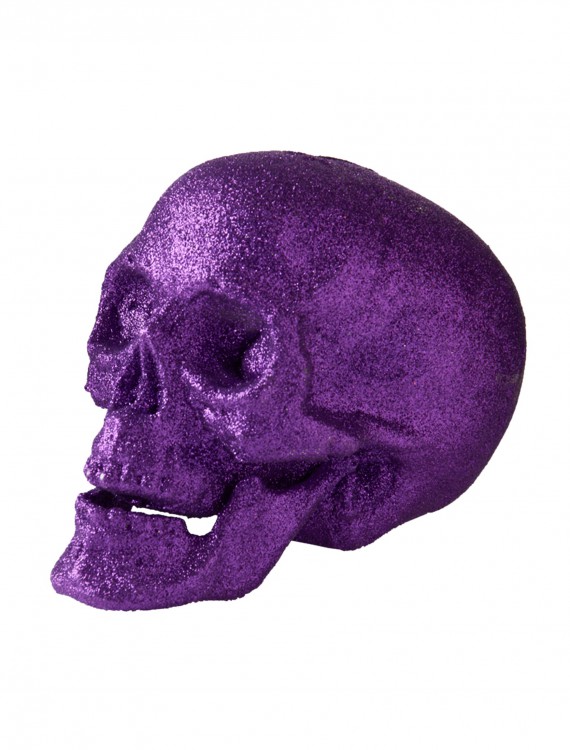 7" Large Purple Glitter Skull buy now