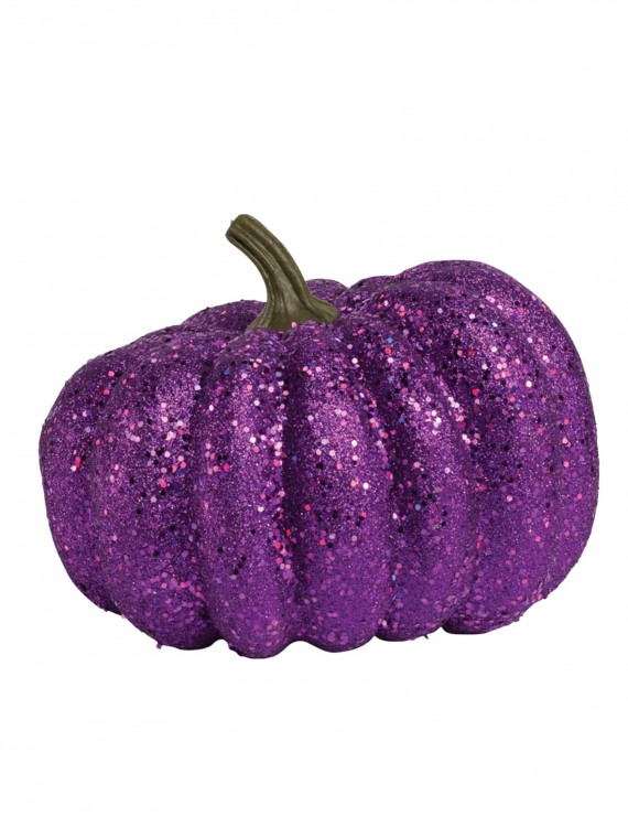 8" Round Purple Glitter Pumpkin buy now