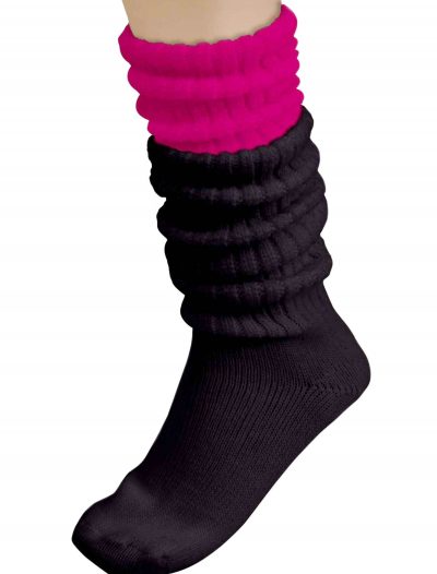 80's Pink and Black Slouch Socks buy now