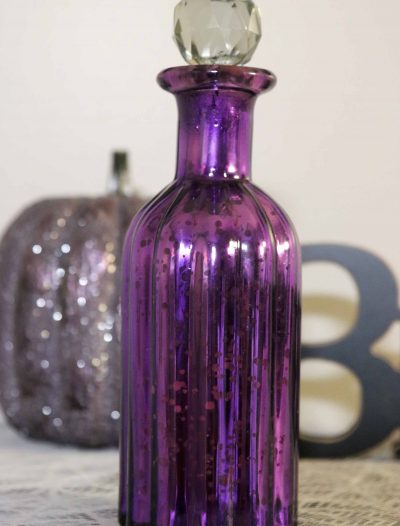 9" Purple Mercury Glass Perfume Bottle buy now
