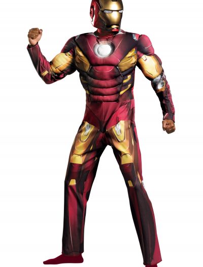 Adult Avengers Iron Man Muscle Costume buy now