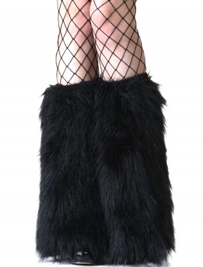 Adult Black Furry Boot Covers buy now