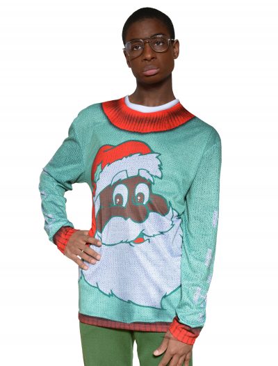 Adult Black Santa Christmas Sweater buy now