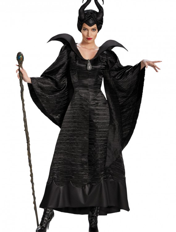 Adult Deluxe Maleficent Christening Black Gown Costume buy now