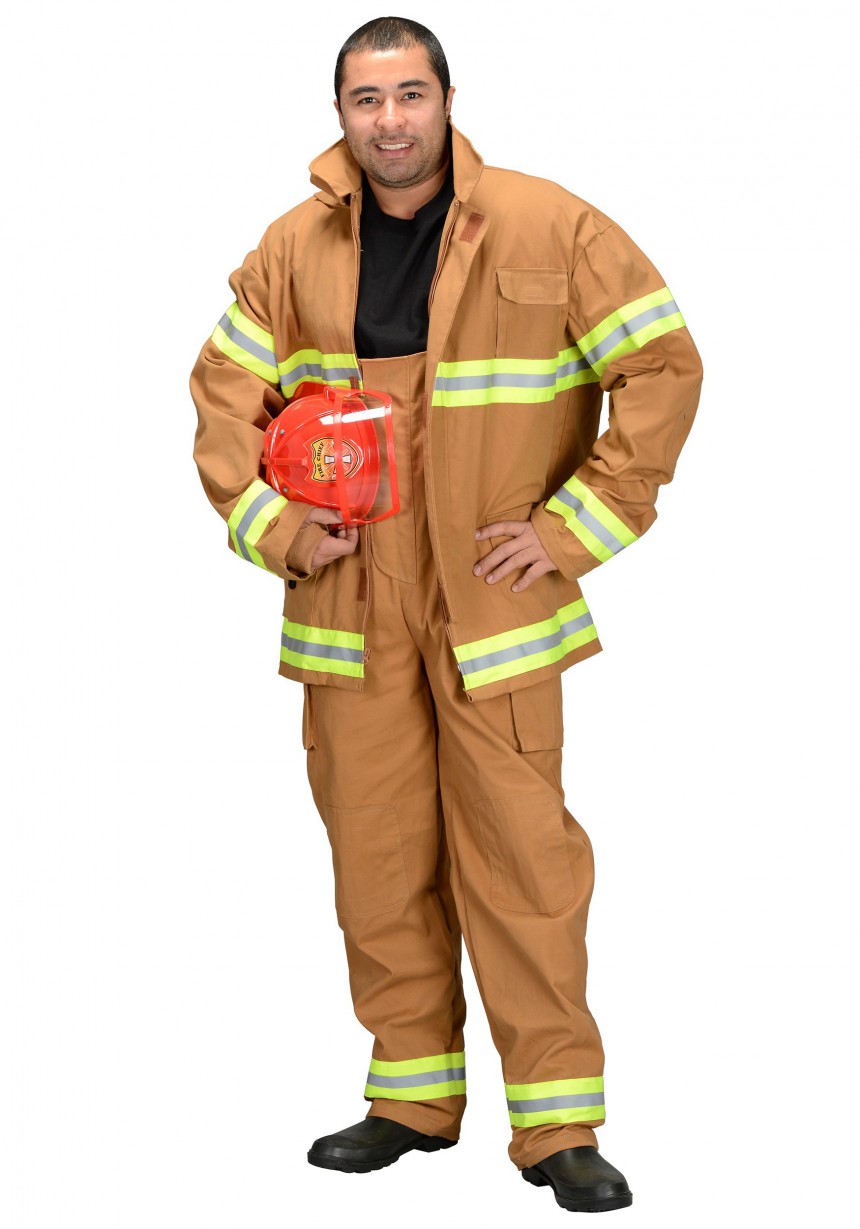 Adult Firefighter Costume Halloween Costumes   Adult Firefighter Costume 860x1229 