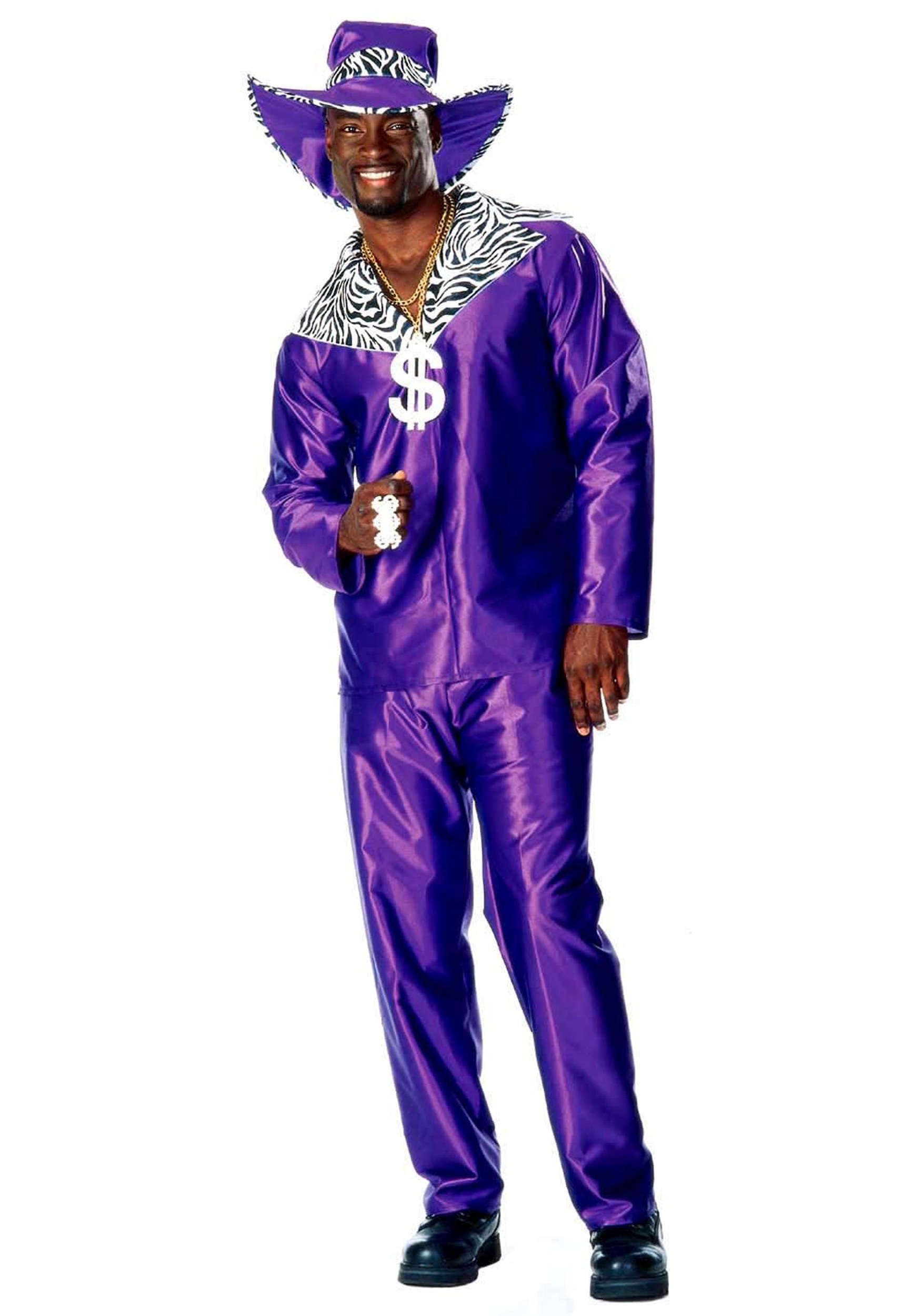 This adult mac daddy costume makes a great 70s pimp Halloween costume. 