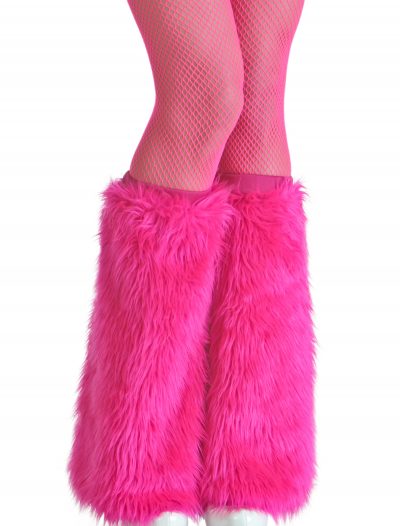 Adult Pink Furry Boot Covers buy now