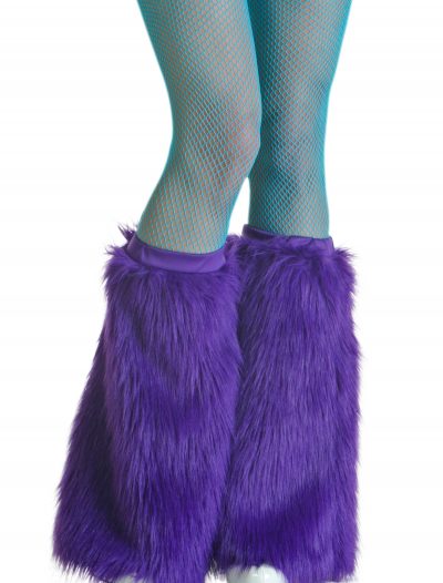 Adult Purple Furry Boot Covers buy now