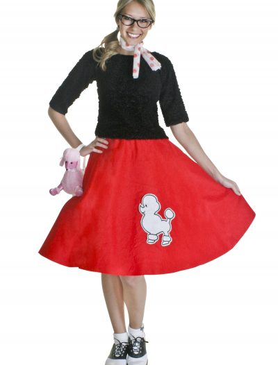 Adult Red 50s Poodle Skirt buy now