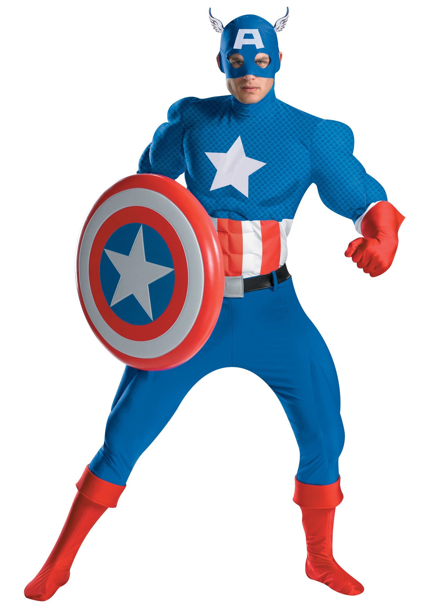 Authentic Captain America Costume - Halloween Costumes.