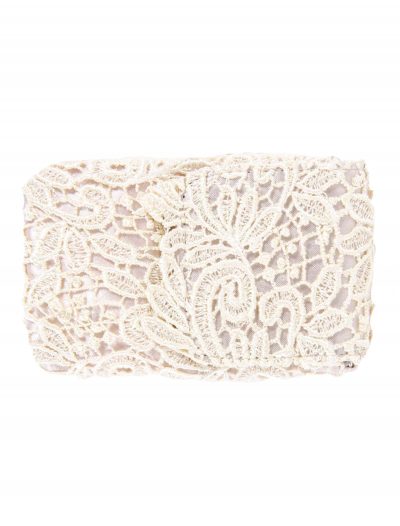 Beige Lace Cell Phone Bag with Chain buy now
