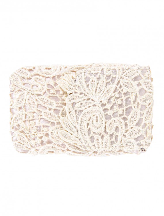 Beige Lace Cell Phone Bag with Chain buy now