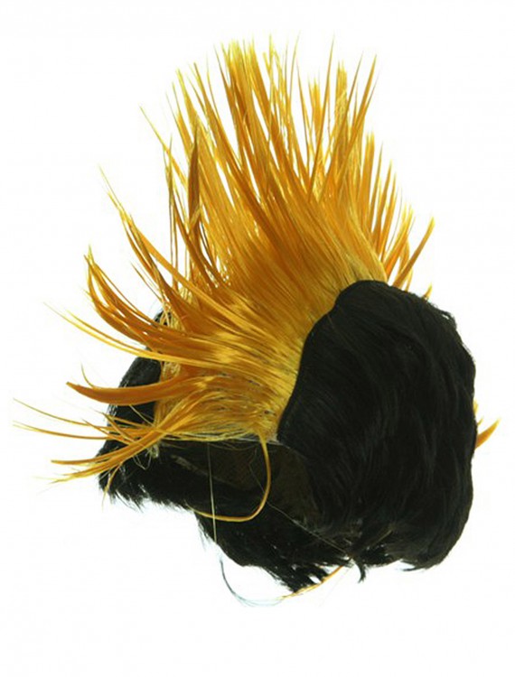Black and Yellow Mohawk Wig - Halloween Costumes