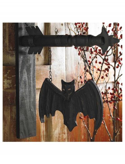 Black Bat on Arrow Hanging Sign buy now