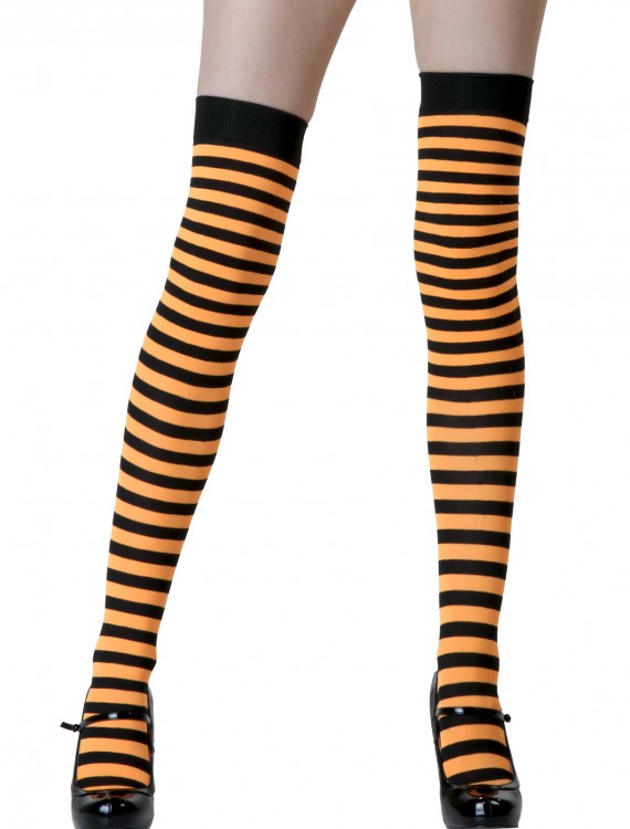 Black / Orange Striped Stockings buy now