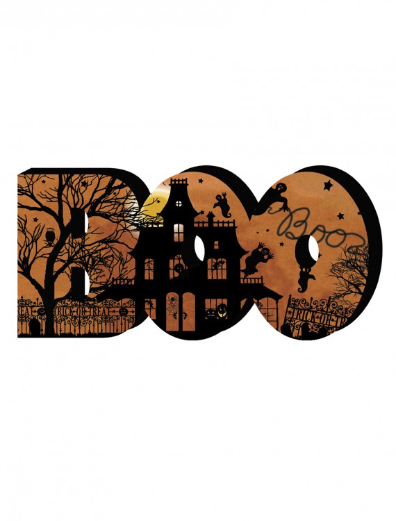 Wood Boo Sign buy now