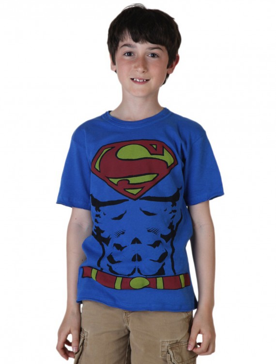 Boys Muscle Superman Costume T-Shirt buy now