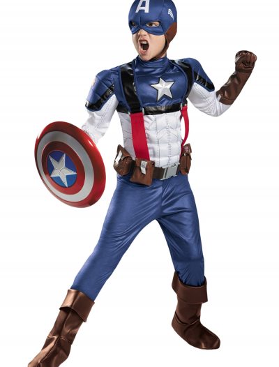 Boys Retro Captain America Prestige Costume buy now