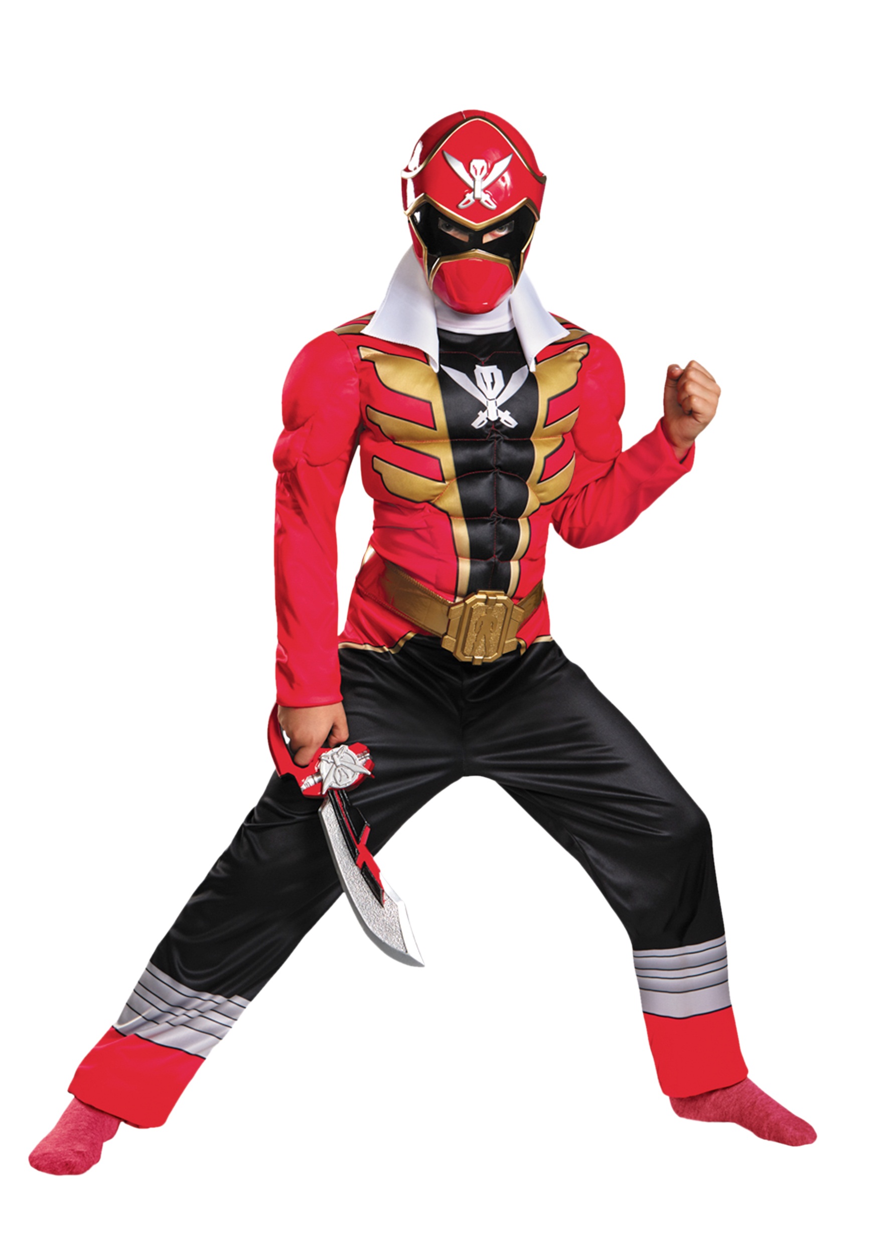 Toddler Super Megaforce Red Power Ranger Muscle Costume. 
