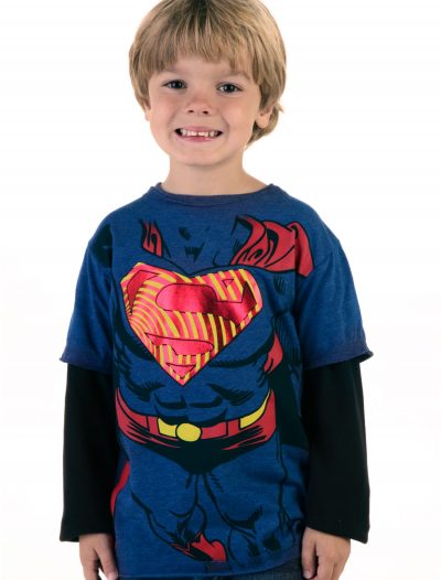 Boys Superman Longsleeve Costume T-Shirt buy now