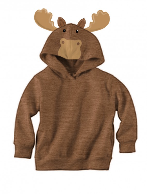 Brown Moose Face Hoodie buy now