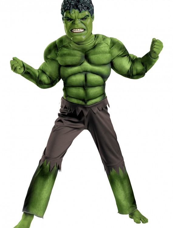 Child Avengers Hulk Muscle Costume buy now