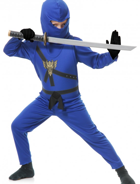 Child Blue Ninja Master Costume buy now