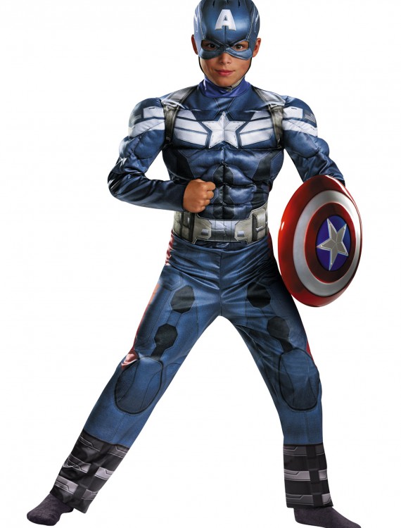 Child Captain America 2 Classic Muscle Costume buy now