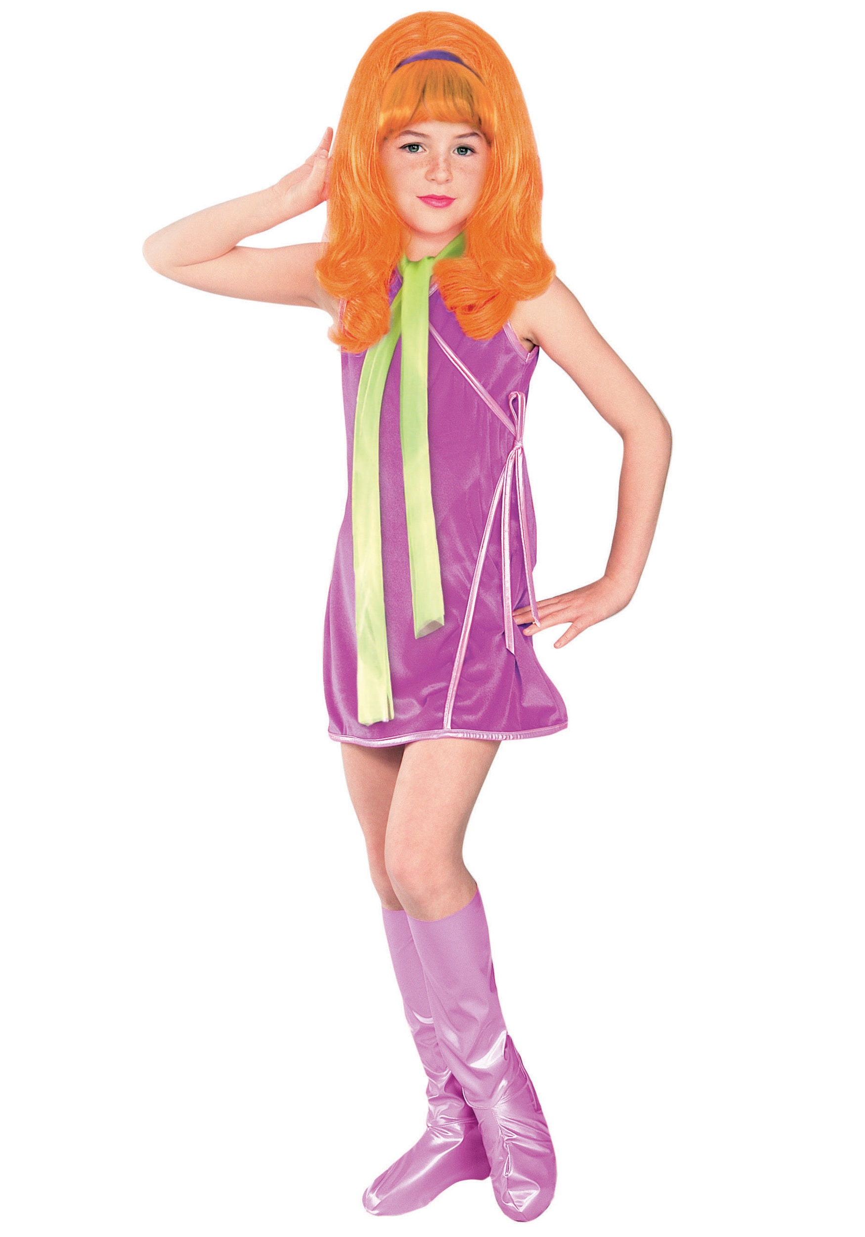 This girl Daphne Scooby Doo costume goes with our other Scooby Doo costumes...