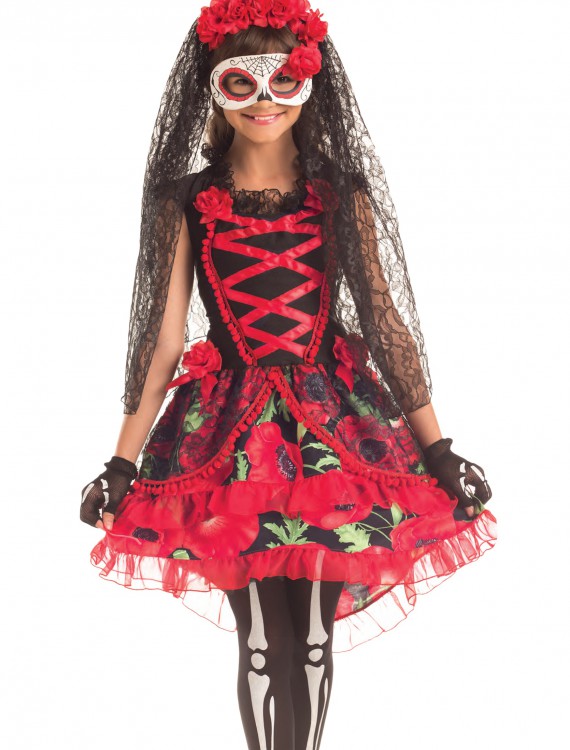 Child Day of the Dead Senorita Costume buy now
