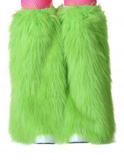 Child Green Furry Boot Covers buy now