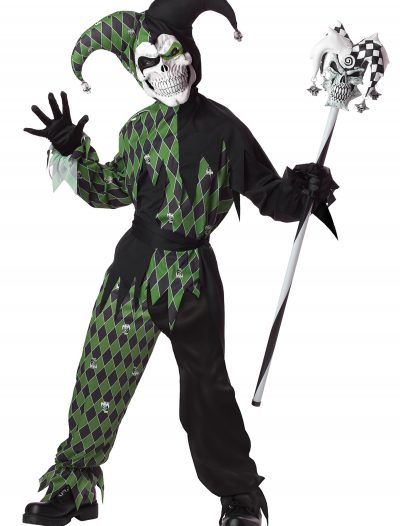 Child Green Scary Jester Costume buy now