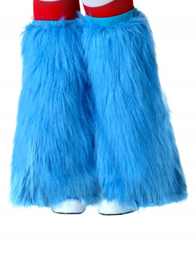Child Light Blue Furry Boot Covers buy now