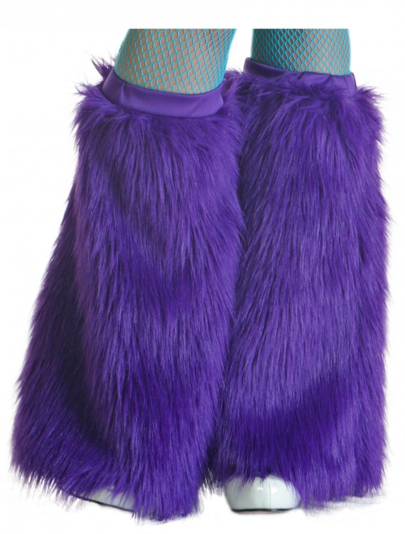 Child Purple Furry Boot Covers buy now