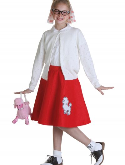 Child Red 50s Poodle Skirt buy now