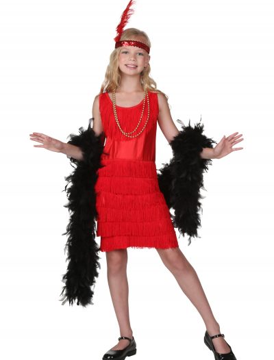 Child Red Fringe Flapper Costume buy now