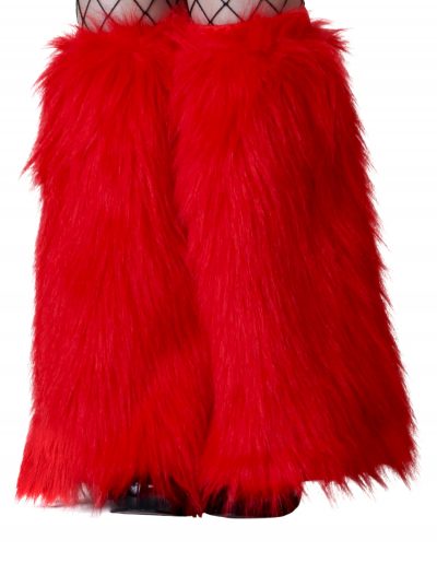 Child Red Furry Boot Covers buy now