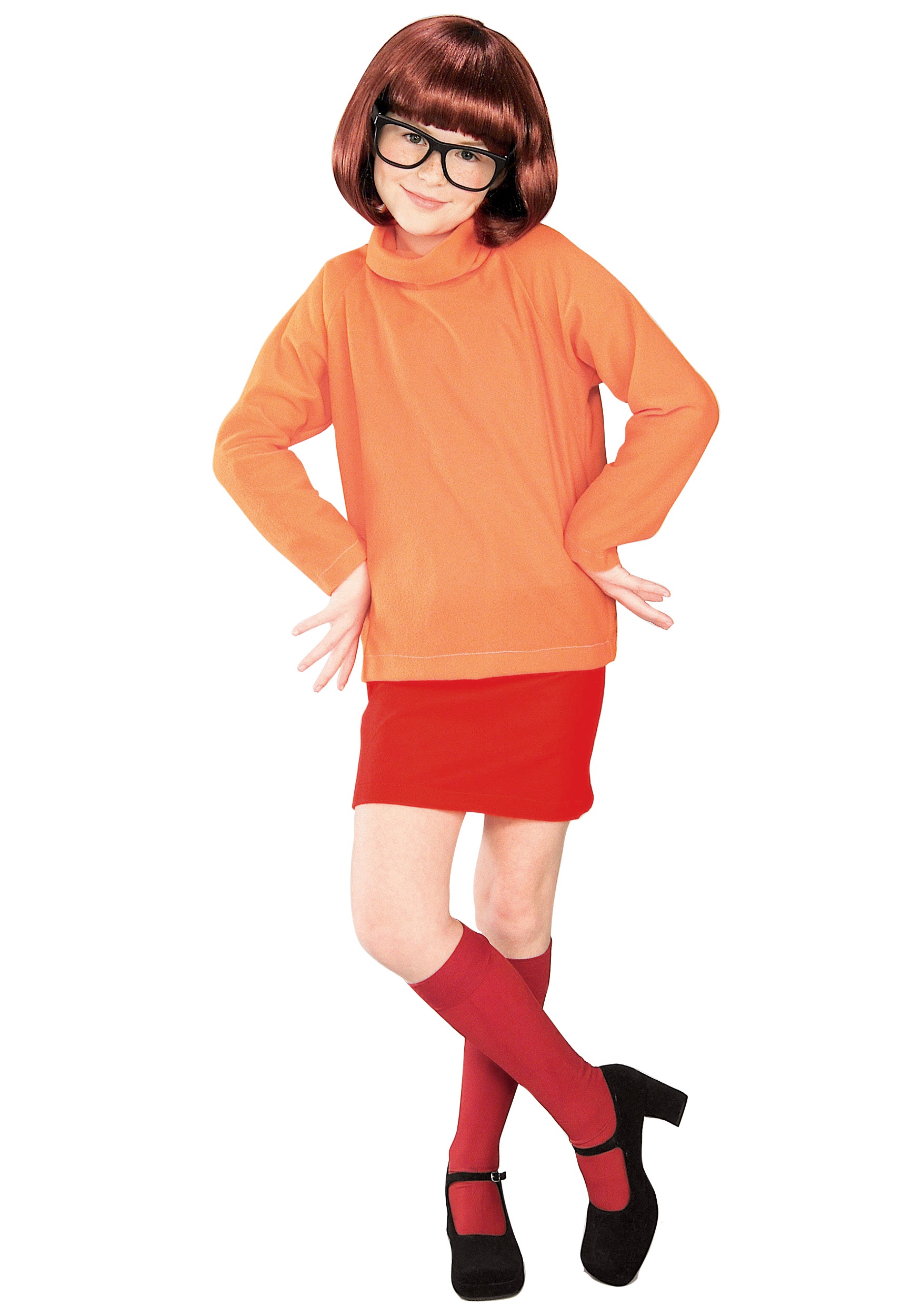 Our child Velma costume is a fun Scooby Doo Halloween costume for girls. 