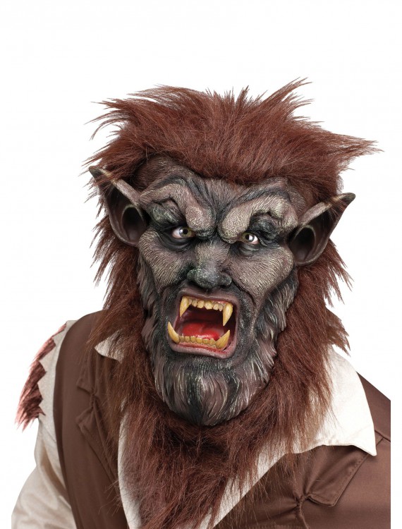 Deluxe Brown Wolf Man Mask buy now
