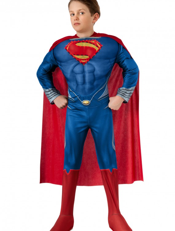 Deluxe Lite Up Man of Steel Superman Child Costume buy now
